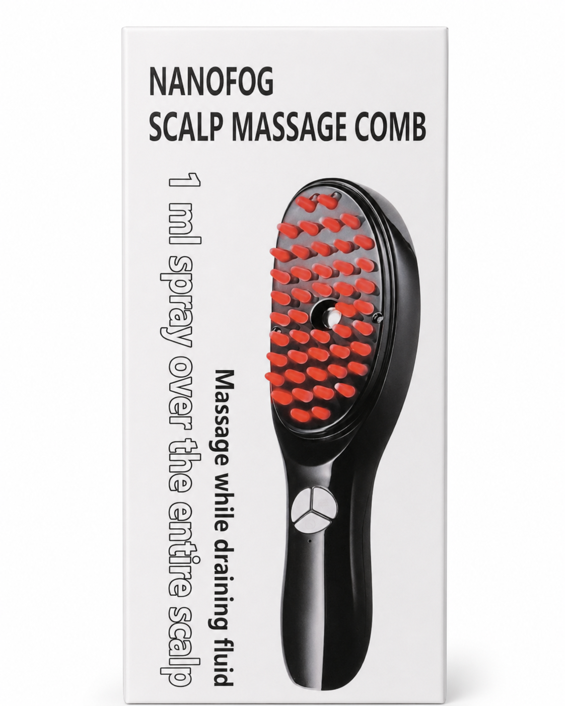 Cepillo Masajeador Capilar Nano Spray y Terapia LED